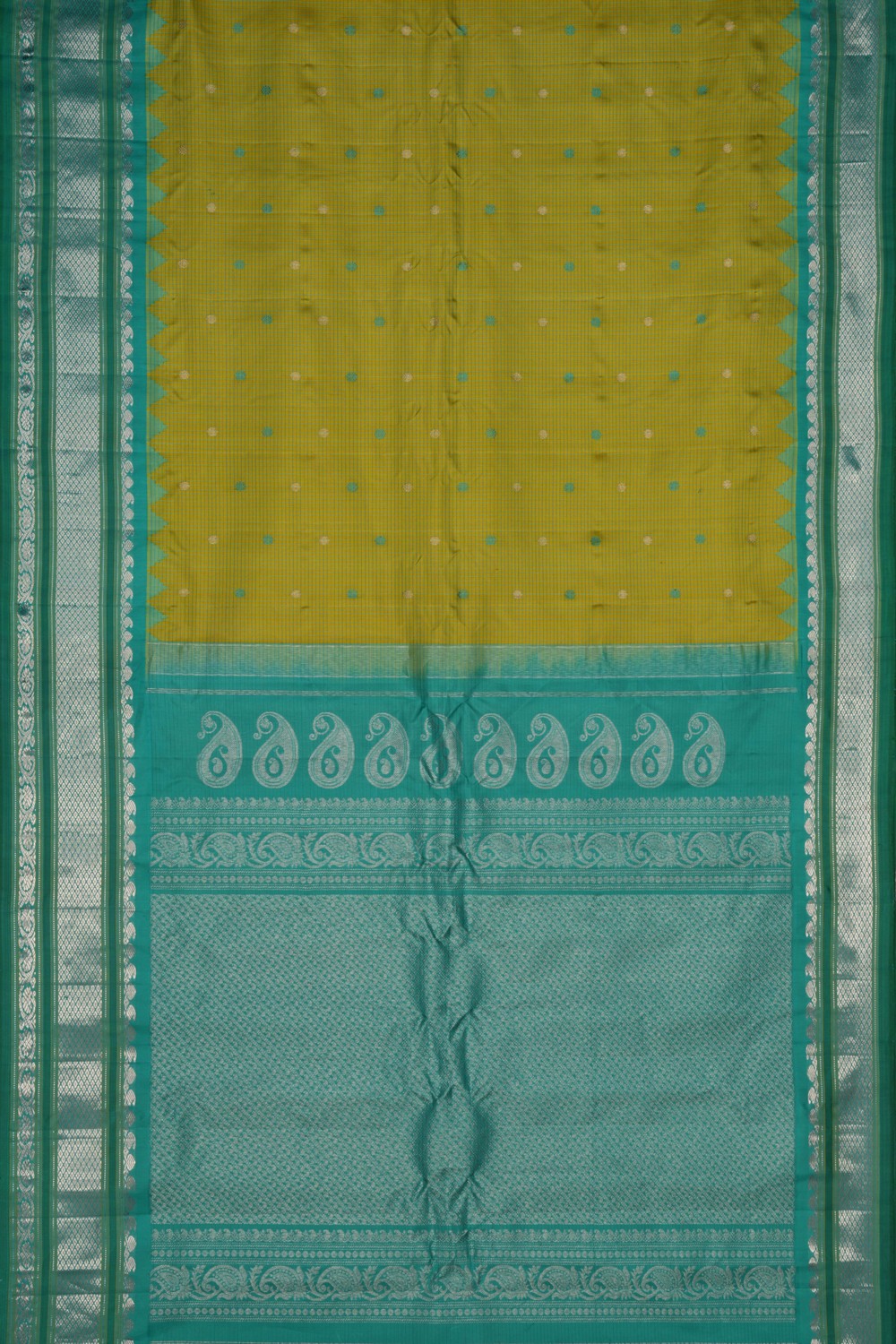Image of Gadwal Silk Kattam Saree